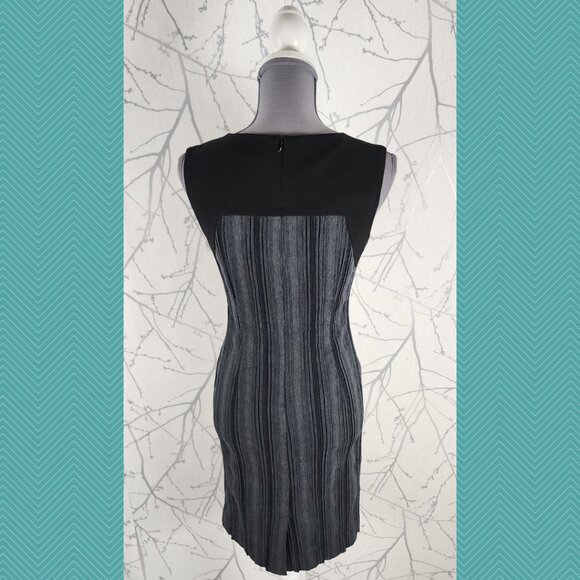 Tension Navy Stripe Colorblock Stretch Knit Midi Sheath Dress - Picture 3 of 4